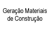 Logo Geração Materiais de Construção em Roça Grande