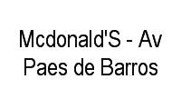 Logo Mcdonald'S - Av Paes de Barros em Parque da Mooca