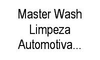 Logo Master Wash Limpeza Automotiva E Artes Gráficas em Cidade Monções