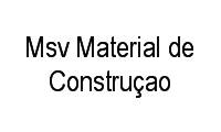 Logo Msv Material de Construçao em Taquara