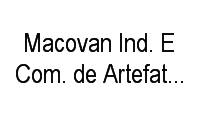 Logo Macovan Ind. E Com. de Artefatos de Cimento Ltda em Distrito Industrial Antônio Júlio de Faria