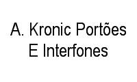 Logo A. Kronic Portões E Interfones em Rebouças