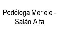Logo Podóloga Meriele - Salão Alfa em Imbariê