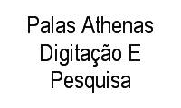 Logo Palas Athenas Digitação E Pesquisa em Água Verde