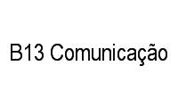 Logo B13 Comunicação em Passo da Areia