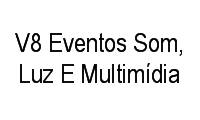 Logo V8 Eventos Som, Luz E Multimídia em Fragata