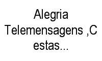 Logo Alegria Telemensagens ,Cestas ,Personagens E Fotos em Fragata