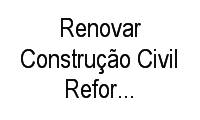 Logo Renovar Construção Civil Reformas Engenharia