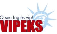 Logo Vipeks - o Seu Inglês Vip! em Triângulo Novo