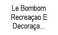 Logo Le Bombom Recreaçao E Decoraçao Com Balões