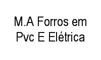 Logo M.A Forros em Pvc E Elétrica