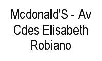 Logo Mcdonald'S - Av Cdes Elisabeth Robiano em Jardim América da Penha