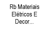 Logo Rb Materiais Elétricos E Decoração Hidráulica E Serviços em Parque Boturussu