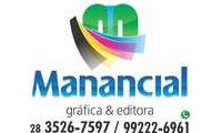 Logo Gráfica Manancial em Maria Ortiz