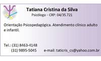 Logo Psicóloga Bh - Tatiana Silva - Psicóloga Clínica - Crp:04/35.721 em Centro