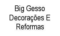 Logo Big Gesso Decorações E Reformas em Quintino Cunha