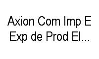 Logo Axion Com Imp E Exp de Prod Eletroeletrônicos em Cidade Industrial