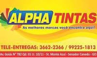 Logo Alpha Tintas em Setor Monte Azul