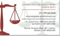 Logo Dra. Amanda Gizelle Advogada Oab/Pa 24911 em Santíssimo
