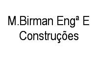 Logo M.Birman Engª E Construções em Pinheiros