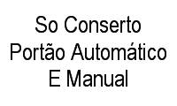Logo So Conserto Portão Automático E Manual em Jordanópolis