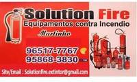 Logo solution fire equipamentos contra incendio