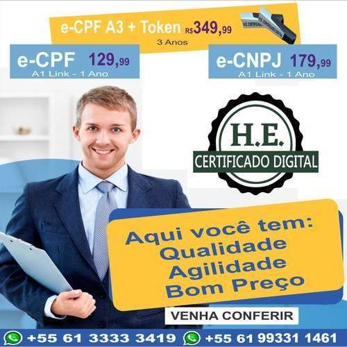 Certificado Digital - Serviços - Riacho Fundo I, Brasília 1252316300