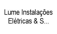 Logo Lume Instalações Elétricas & Segurança Eletrônica em Mato Dentro