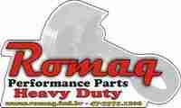 Logo Romaq Performance Parts em Centro