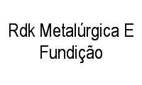 Logo Rdk Metalúrgica E Fundição Ltda