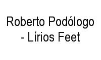 Logo Roberto Podólogo - Lírios Feet em Areão