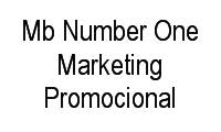 Logo Mb Number One Marketing Promocional em Água Verde