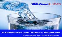 Logo Água Mineral Blue Life Distribuidora em São Geraldo