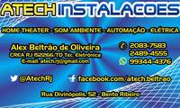 Logo Atech Instalações. Áudio & Vídeo / Segurança Eletrônica / Telecomunicações em Bento Ribeiro