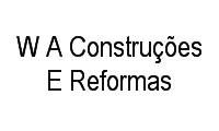 Logo W A Construções E Reformas em Mato Grosso