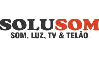 Logo Solusom - Dj, Som, Luz, Tv, Projetor, Palco, Karaokê, Van