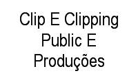 Logo Clip E Clipping Public E Produções em Asa Sul