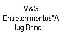 Logo M&G Entretenimentos"Alug Brinquedos para Eventos" em Marco